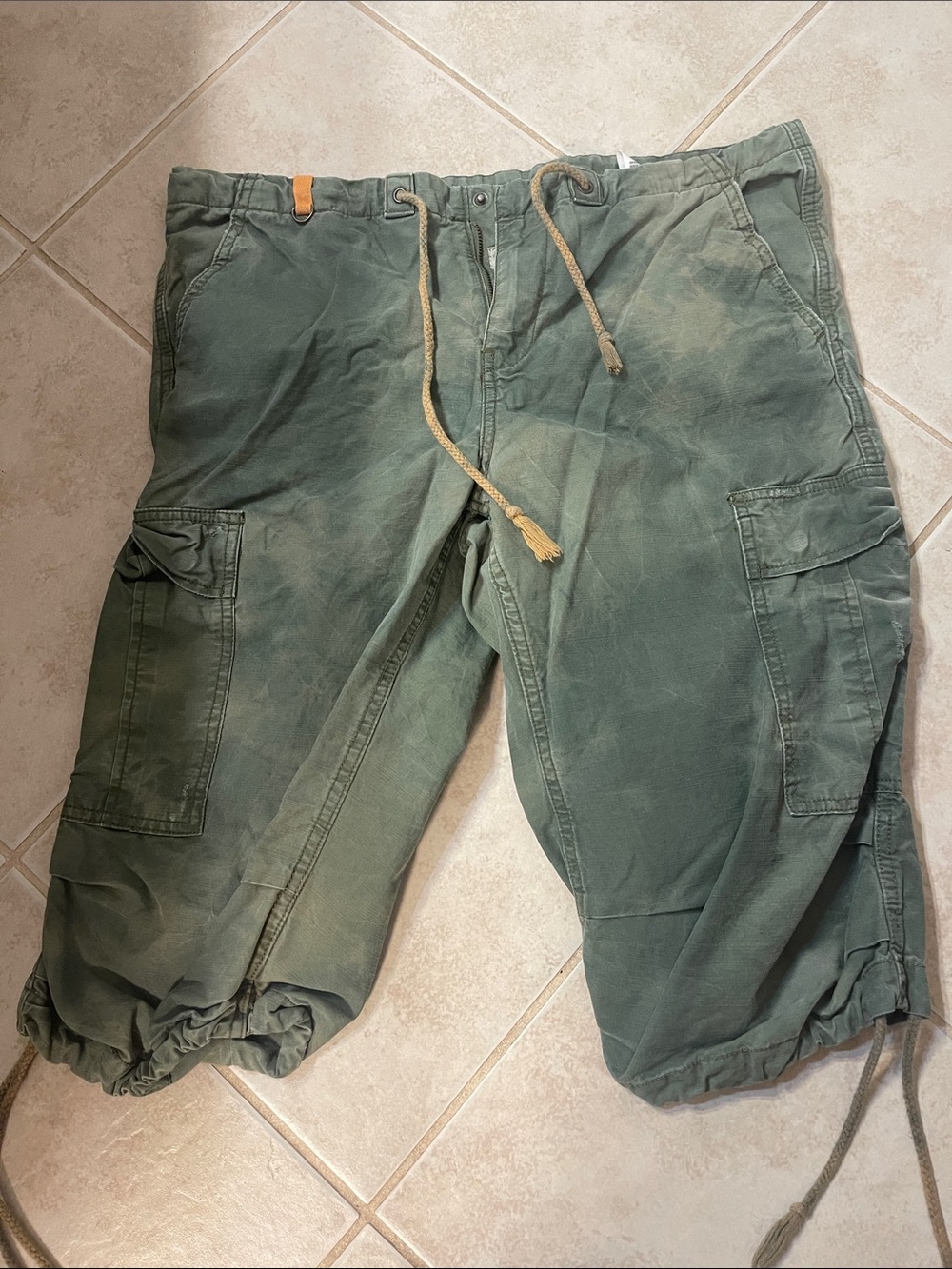 Lucky Brand Women’s Olive Cargo Drawstring Shorts